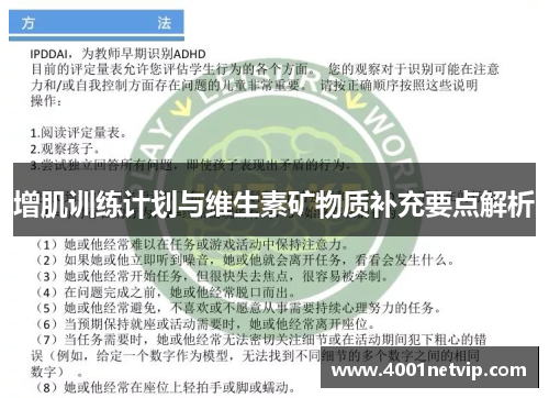 增肌训练计划与维生素矿物质补充要点解析